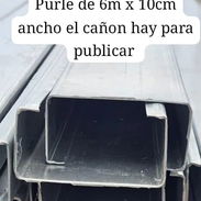 Purles galvanizado 6m 10cm de ancho ideal para bases de paneles solares - Img 54556773