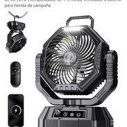 🌀Ventilador recargable portátil TT-15 CON LÁMPARA Y BATERÍA DE 20,000 mAh – ¡Ideal para nuestros apagones! - Img 51368656