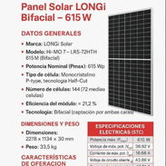 Panel Solar LONGi Bifacial- 615 w - Img 58300250