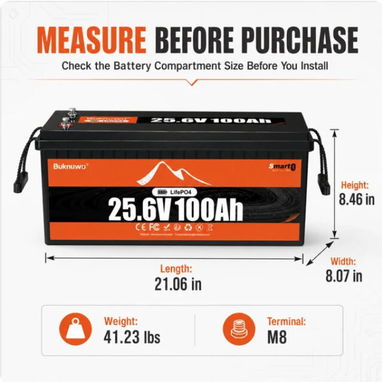 Bateria Buknuwo 24v 100Ah Smart - 2/10