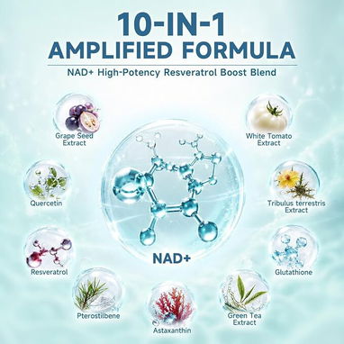 NAD+ Complejo 10 en 1 1000mg (Green Pigeons · 120 cápsulas) - 6/9