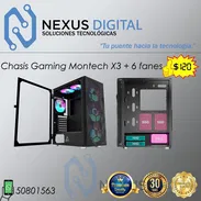 !!💻!! Chasis Gaming Montech X3 + 3 fanes RGB 120mm y 3 fanes RGB 140mm !!💻!! - Img 53336150