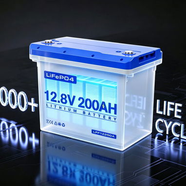 Batería Anern de litio LiFePO4 de 12,8 V, 200 Ah y 2560 WH - 2/7