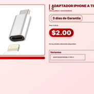 ADAPTADOR IPHONE A TIPO-C . - Img 57555308