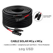 CABLE SOLAR MC4 x MC4 PARA PANELES SOLARES - Img 58041012