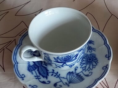 2 tazas cafe mocca Oscar Schaller / Winterling Blue Onion, Hecho en Baviera - Img 62832234