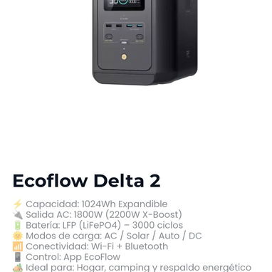 ECOFLOW DELTA 3 CLASSIC, PANELES, INVERSOR, GENERADOR Y BATERÍA LITHIUM. GARANTÍA, PAGOS (ZELLE, CUP, USD) TIENDA FISICA - 9/19