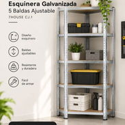 Estanteria Esquinera Galvanizada 5 Baldas - Img 58208420