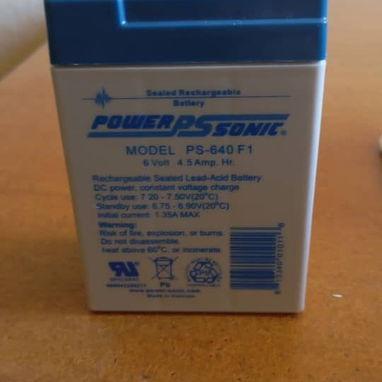 Bateria de 6V y 4.5 amp (ventilador recargable) NEW al 5284.91.19 - Img 119418430