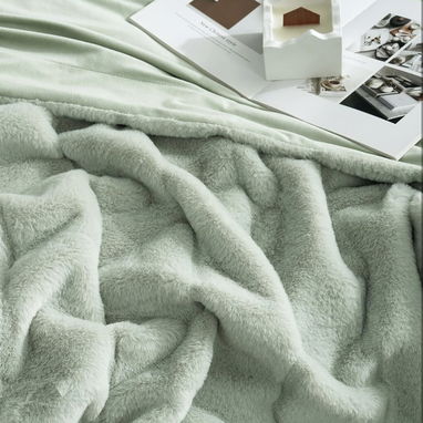 Manta de piel sintética Cozy Bliss para sofá, manta de invierno gruesa de felpa suave y acogedora para sofá, dormitorio - Img 111258916