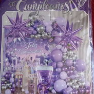Set de globos decorativo Morado - Img 56988525