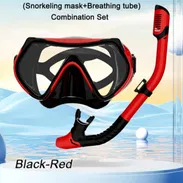 Set de buceo de marco rojo, cristal templado - Img 54548641