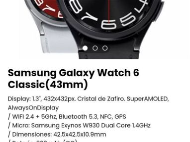 Reloj inteligente SAMSUNG* Reloj Galaxy Watch 4/ Galaxy Watch 6 Clasicc 40mm/ Samsung Galaxy Watch 6 43mm - Img 63859716