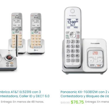 Teléfonos inalámbricos de 3 - 2 y 1 auricular Caller ID - Llamada en espera - 2/2
