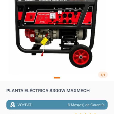 Planta eléctrica maxwech de 5500w y 8300w - 2/2