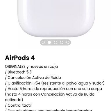AirPods 4. ORIGINALES y nuevos en caja / Bluetooth 5.3 - Img 106295908