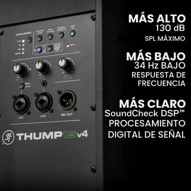 Bafles  activo  mackie  thump 15v4 nuevo. $1700 usd - 6/8