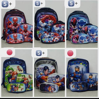 Combos de 3 piezas. Mochilas, merendero térmico y cartuchera - 7/9