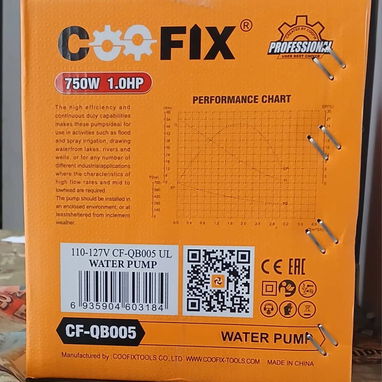 Bomba de agua marca Coofix de 1HP - Img 116145379