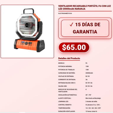 MINI FAN VENTILADOR DE MESA VENTILADOR DE MESA RECARGABLE PATIX VENTILADOR DE PEDESTAL VENTILADOR ENFRIADOR VENTILADOR - 6/9