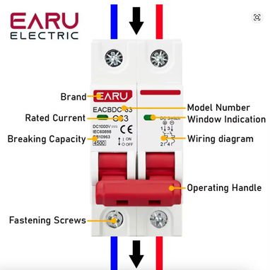 EARU , Breaker DC (Corriente Directa) de 16A de 2 polos (Vedado) - Img 124594794