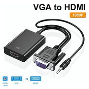 Adaptador VGA a HDMI con audio y alimentación de corriente - Img 55431477