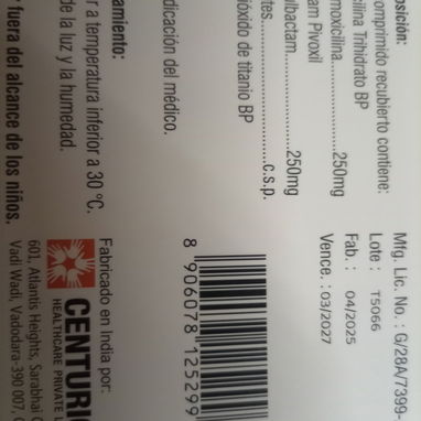 Trimafox tabletas (Amoxicilina con sulbactam) - 2/2