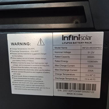 🚧 Todo en 1 InfiniSolar 6 kw+15 kwh ⚡ INVERSOR SOLAR INFINISOLAR 6000W + Batería de Litio 15kWh ⚡ 🚧 - 3/4