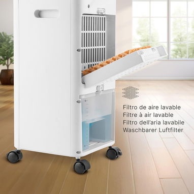 VENTILADOR CLIMATIZADOR FRIO CON MANDO, de 5L, TACTIL, con 2 Enfriadores. NUEVO! Sellado en su Caja! - Img 103770033
