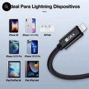 Cable Lightning Datos Carga Rápida a tipo c en 3 USD y Cargador de Pared tipo c 20w en 7 USD; - Img 46342899