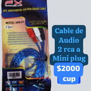 Cable de audio 2 RCA a miniplug - Img 53760745