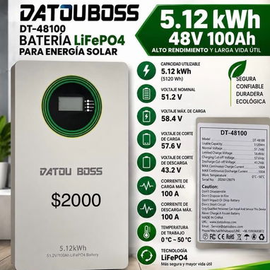 Kit DatouBoss Inversor 5.5K con Batería 5.12K - 2/2