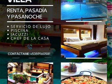 Villa espectacular para renta y pasadía 🔖 Piscina + Jacuzzi + Chef de la casa - Img main-image-45637406