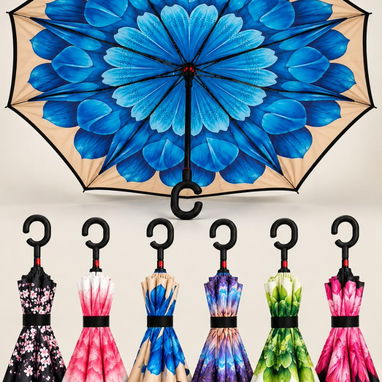 Sombrilla Inversa con Diseños Florales – 8 Varillas (CVV) - 4/9