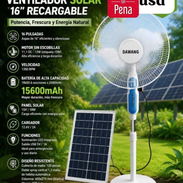 Ventilador Solar 16" Recargable  Precio :95 usd  Factura 📃  Transporte 🚛  Garantía ⏰ - Img 56610195