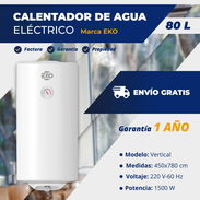 Calentador de agua de 80 litros Marca EKO - Img 57812634