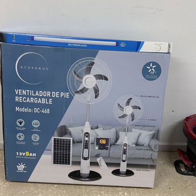 Ventilador recargable hasta 25 horas panel solar - Img 119106825