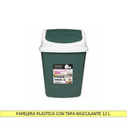 PAPELERA PLASTICA CON TAPA BASCULANTE 12 L - Img 55759062