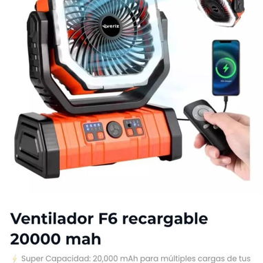 ¡Ventiladores recargables F6 y F10 de 20000mah solo por 55 usd!💸 - 2/2