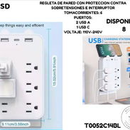 Regulador de voltaje, con 6 tomacorrientes y 3 puertos USB - Img 55455735