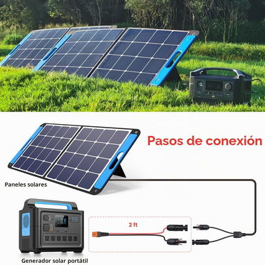 Cable solar xt60i y xt60 a MC4  originales marca ECOFLOW de 4 y 15 pies, pareja conectores MC4 - 2/3