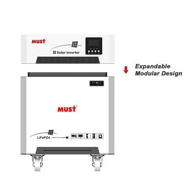 SISTEMA SOLAR / MUST / TODO EN UNO / 6000 W + BATERIA DE 15360 W / NUEVO Y CON GARANTIA / Baterías LiFePO4 > 10 años / - Img 116523297