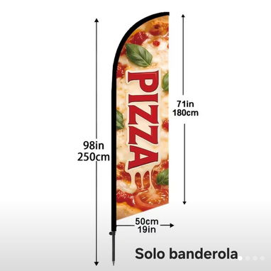Banderola de 1.98 cm PIZZAS - Img 123097504