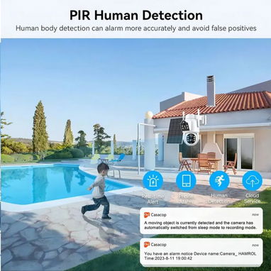 Cámara Solar inteligente 2 lentes 4K Wifi - 3/6
