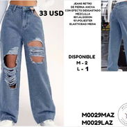 Jeans Retro de pierna ancha con efecto desgastado Elasticidad Media - Img 57529408