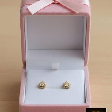 Aretes de niñas pequeños oro 10k de fabrica - Img 121163083