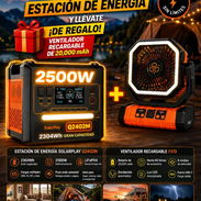 Estación de energía 2500W + Ventilador recargable de regalo - Img 57603135