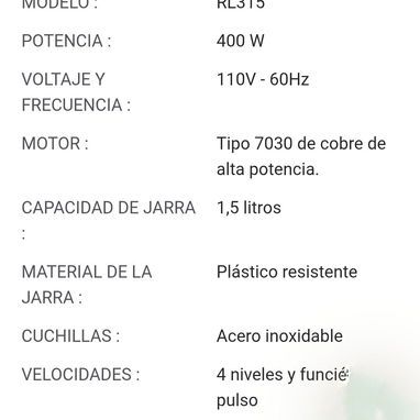 LICUADORA ROYAL DE 1.5 L + PROCESADOR DE ALIMENTOS - Img 123731649