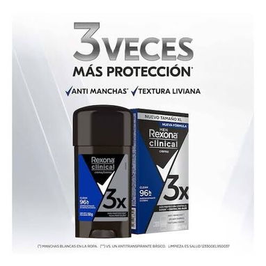 Desodorante en crema Rexona Clinical 58 g de 96 h de duración y protección nuevo en su caja sellado! De mujer y de hombr - 2/4