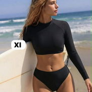 Conjunto de bikini y blusa de manga larga talla grande XL - Img 56705027